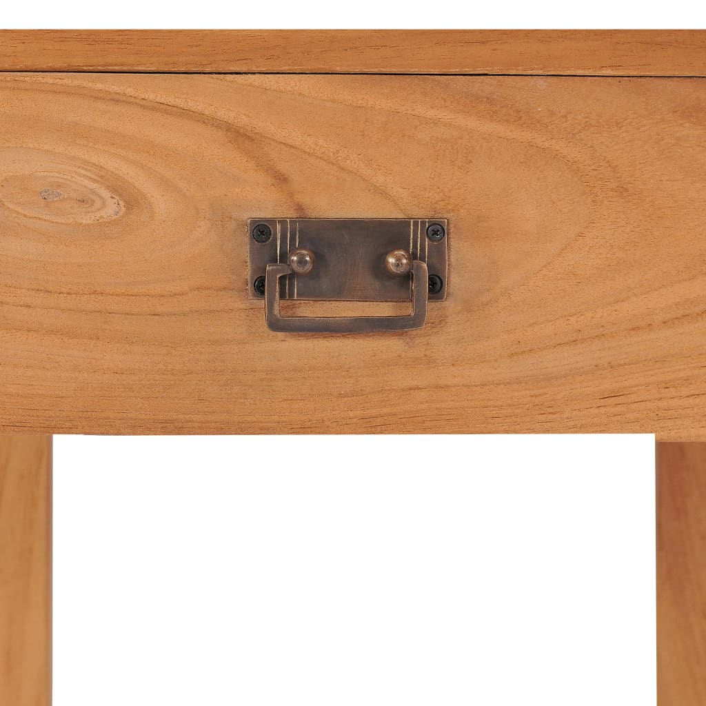Mesita De Noche De Madera Maciza De Teca 35x35x50 Cm_3