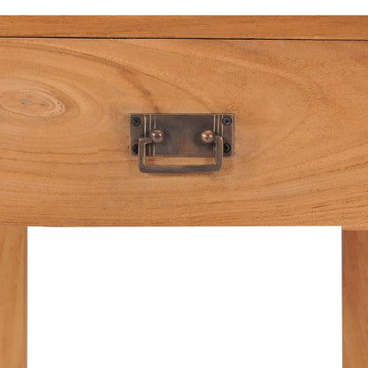 Mesita De Noche De Madera Maciza De Teca 35x35x50 Cm_3