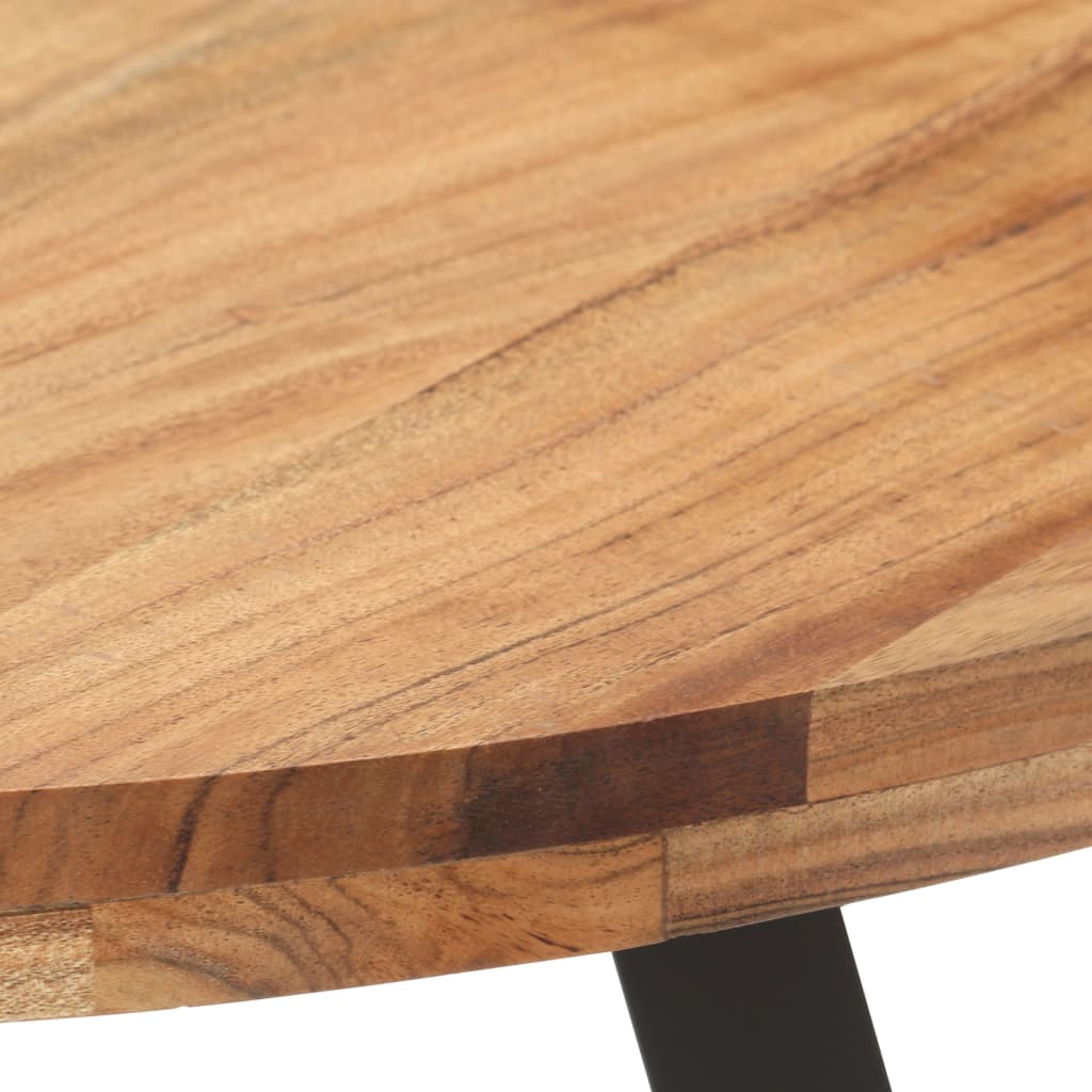 Mesa De Comedor De Madera Maciza De Acacia 80 Cm_1