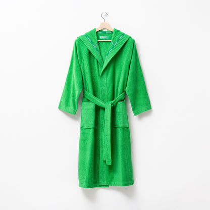 Albornoz Con Capucha M/l 360gsm 100% Algodón Verde Rainbow Be_2