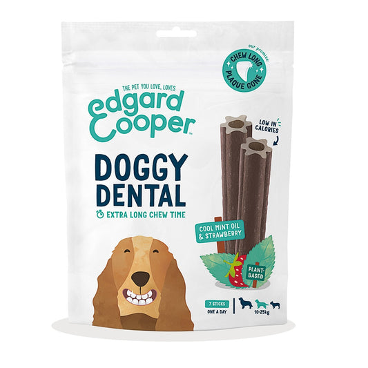 Dental de fresa y menta para perro adulto Edgard & Cooper 175 g