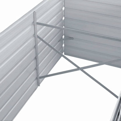 Arriate De Jardín De Acero Galvanizado Gris 320x80x77 Cm_4