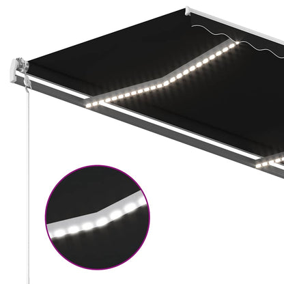 Toldo Automático Con Led Y Sensor De Viento Antracita 350x250cm_4