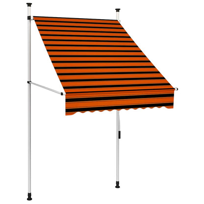 Toldo Manual Retráctil Naranja Y Marrón 100 Cm_1