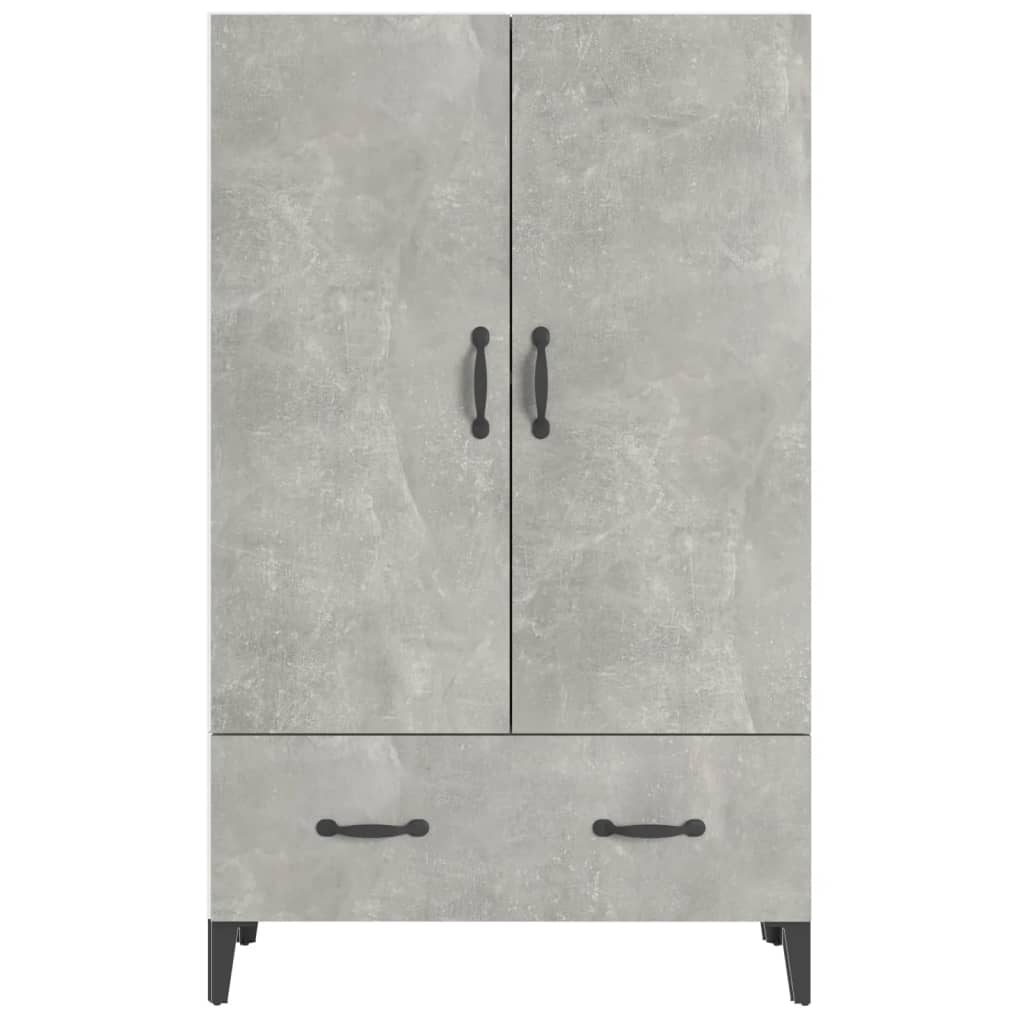 Aparador De Madera Contrachapada Gris Hormigón 70x31x115 Cm / Vetonek_0