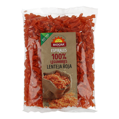 Espiral de lentejas rojas Biogra BIO, 250 g