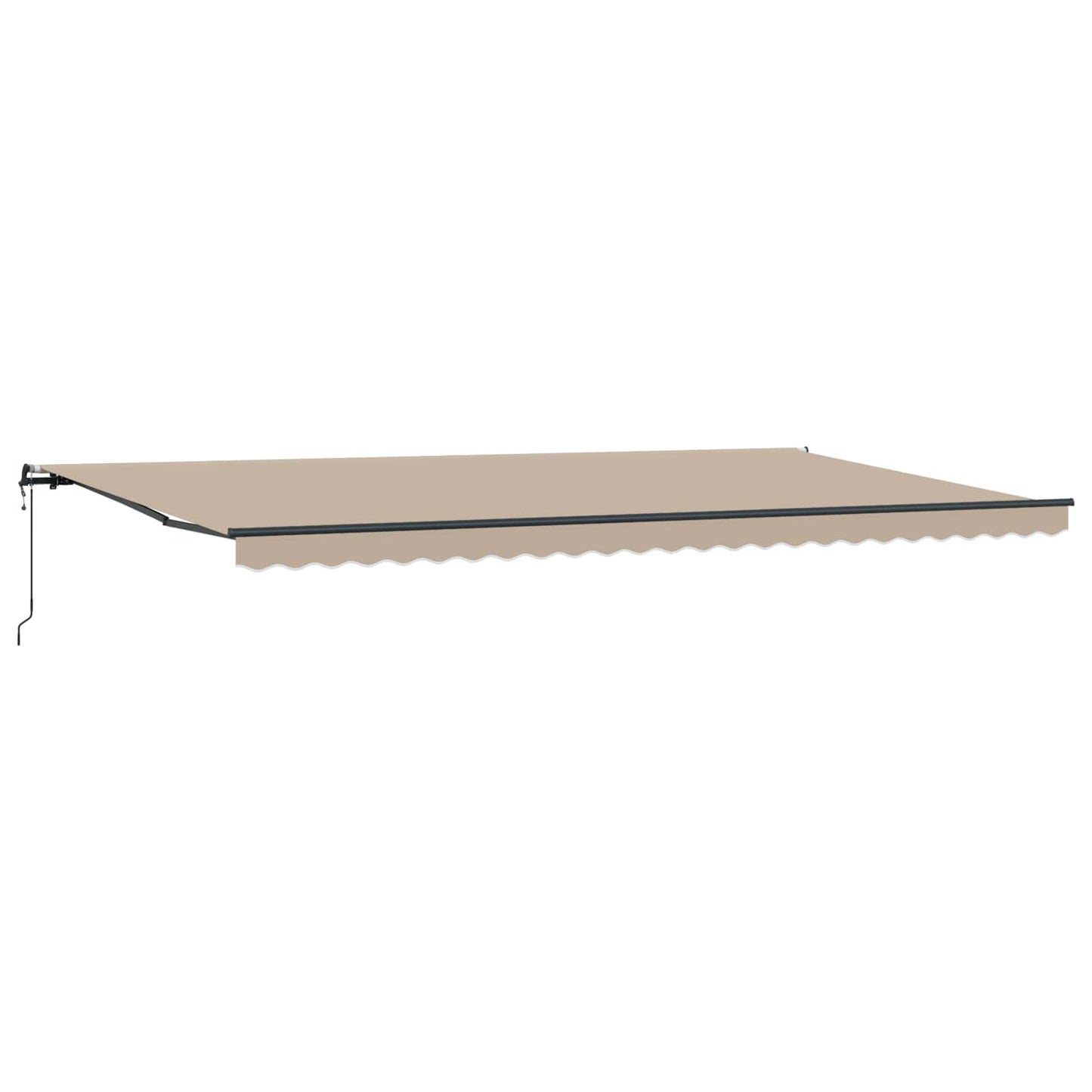 Toldo Retráctil Beige 600 X 300 Cm Tela Y Aluminio_0