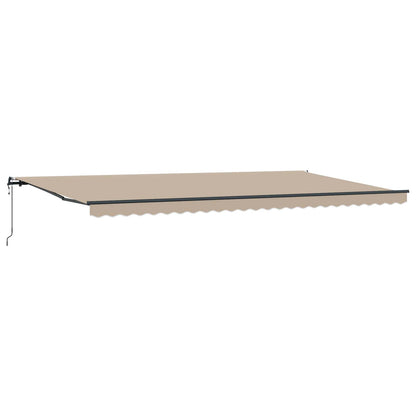 Toldo Retráctil Beige 600 X 300 Cm Tela Y Aluminio_3