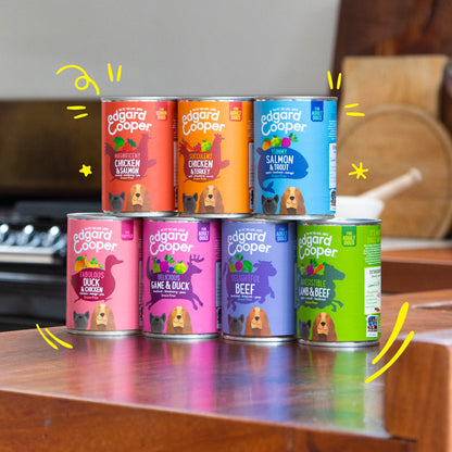 Lata de comida para perros con carne de caza y pato sin cereales | Edgard & Cooper 400 g