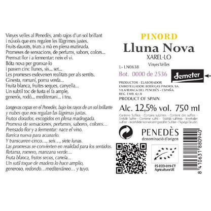 Vino Xarel·lo Lluna Nova Ecológico D.O. Penedés Bodegas Pinord 750 ml