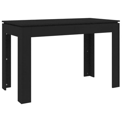 Mesa De Comedor De Madera Contrachapada Negro 120x60x76 Cm_4