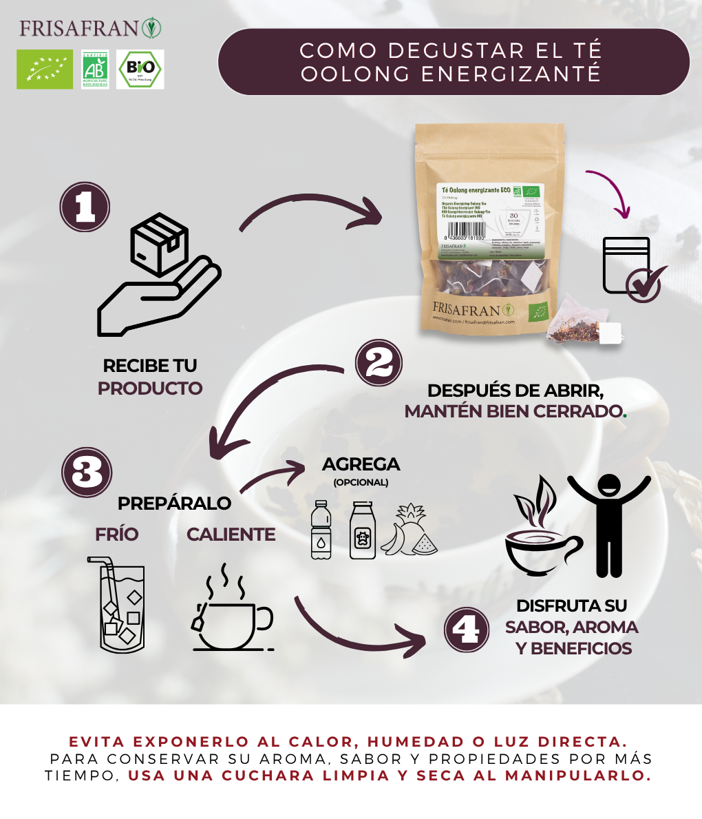 Té Oolong Ecológico | Pirámides | Calidad | Frisafran 30 Uds_2