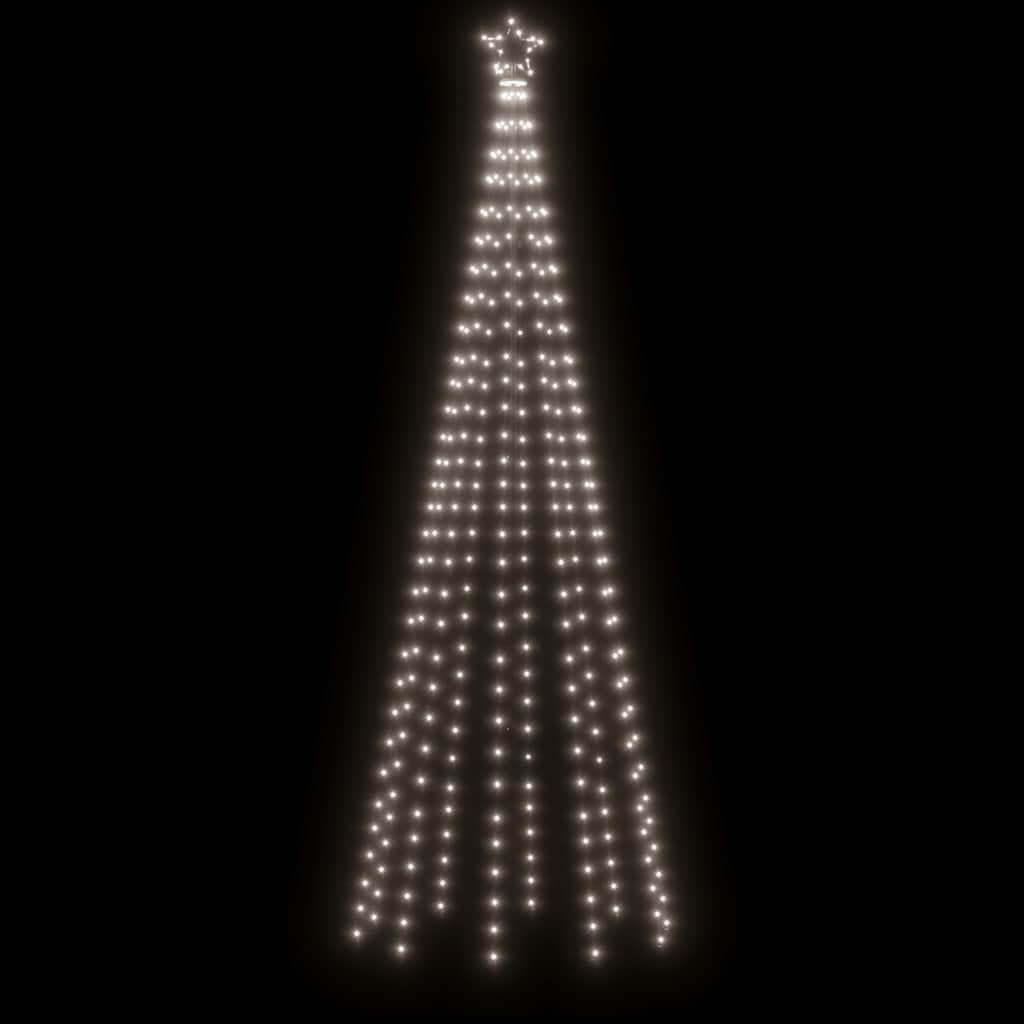 Vidaxl Árbol De Navidad Cónico 310 Led Blanco Frío 100x300 Cm_3