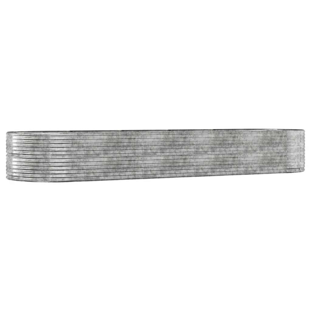Jardinera Arriate Acero Galvanizado Plata 447x140x68 Cm_0