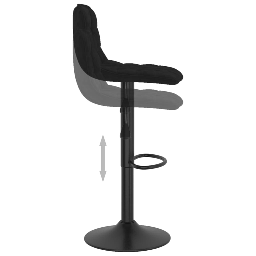 Taburete De Cocina De Terciopelo Negro_4