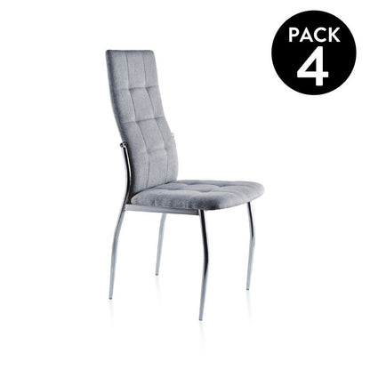 Pack 4 Sillas De Comedor Diana Metal, Tejido, 44 X 100 X 57cm_0