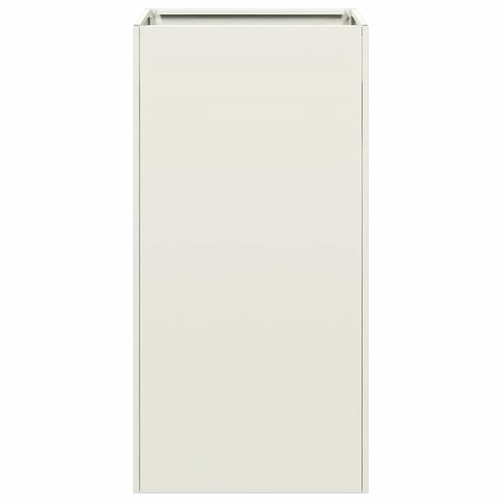 Jardinera De Acero Laminado En Frío Blanco 40x40x80 Cm_3