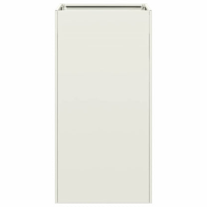 Jardinera De Acero Laminado En Frío Blanco 40x40x80 Cm_3