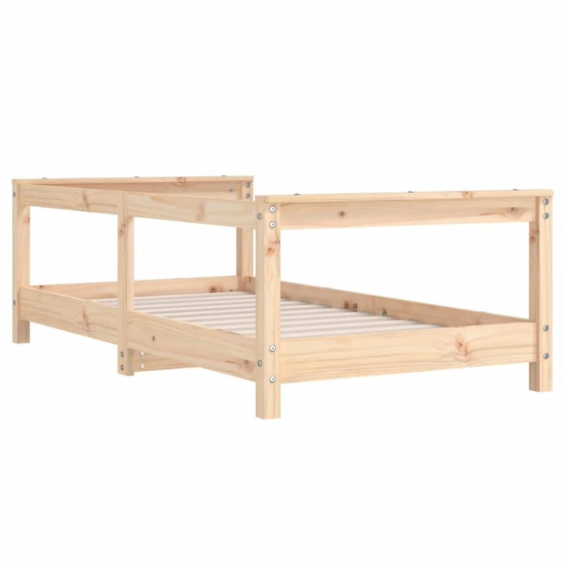 Vidaxl Estructura De Cama Para Niños Madera Maciza De Pino 70x140 Cm_5