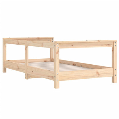 Vidaxl Estructura De Cama Para Niños Madera Maciza De Pino 70x140 Cm_5