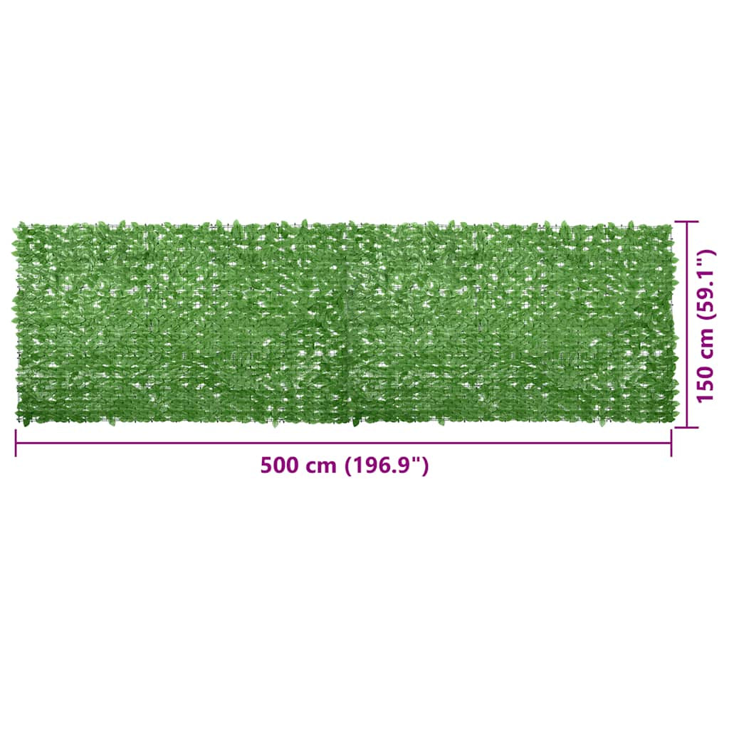 Vidaxl Toldo Para Balcón Con Hojas Verde 500x150 Cm_2