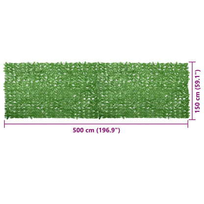 Vidaxl Toldo Para Balcón Con Hojas Verde 500x150 Cm_2