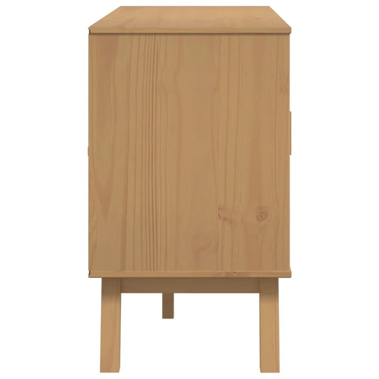 Aparador Olden Madera Maciza Pino Gris Y Marrón 114x43x73,5 Cm / Vetonek_0