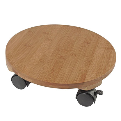 Nature Soporte Con Ruedas Para Plantas Redondo Bpc Marrón Ø30 Cm_0