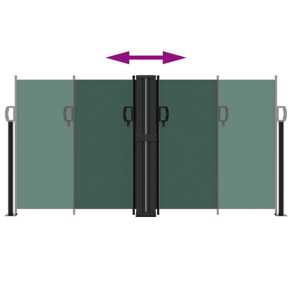 Vidaxl Toldo Lateral Retráctil Verde Oscuro 120x1000 Cm_4
