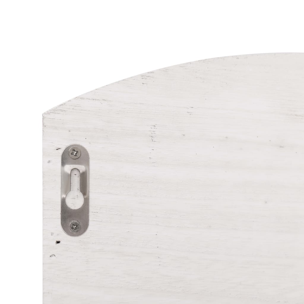Perchero De Pared De Madera Blanco 50x10x34 Cm_5