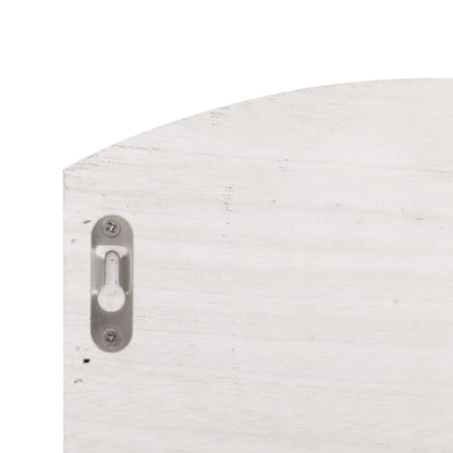 Perchero De Pared De Madera Blanco 50x10x34 Cm_5