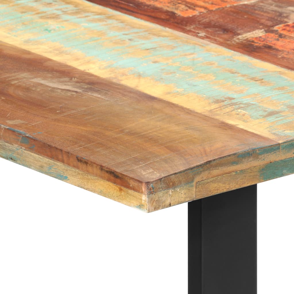 Mesa De Comedor De Madera Maciza Reciclada 180x90x76 Cm_2