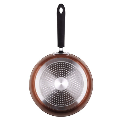Sartén Ø20 X 4,2 Cms. Aluminio Forjado, Color Cobre Metalizado, Mango Revestido Con Silicona, Inducción