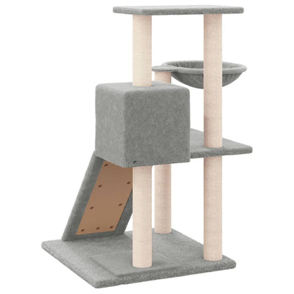 Vidaxl Rascador Para Gatos Con Postes De Sisal Gris Claro 82 Cm_4