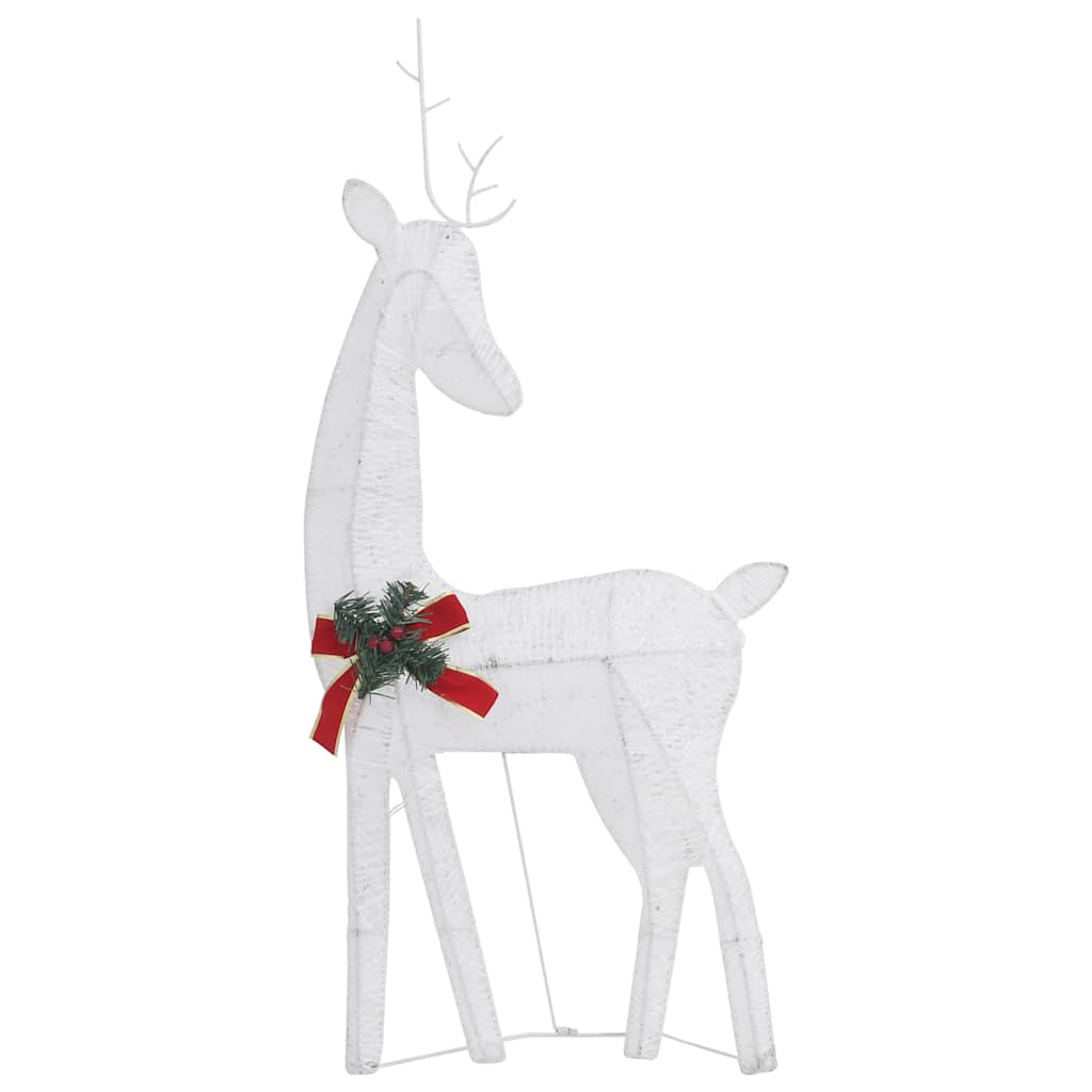 Vidaxl Familia Renos De Navidad Malla Blanca Frío Blanco 270x7x90 Cm_4