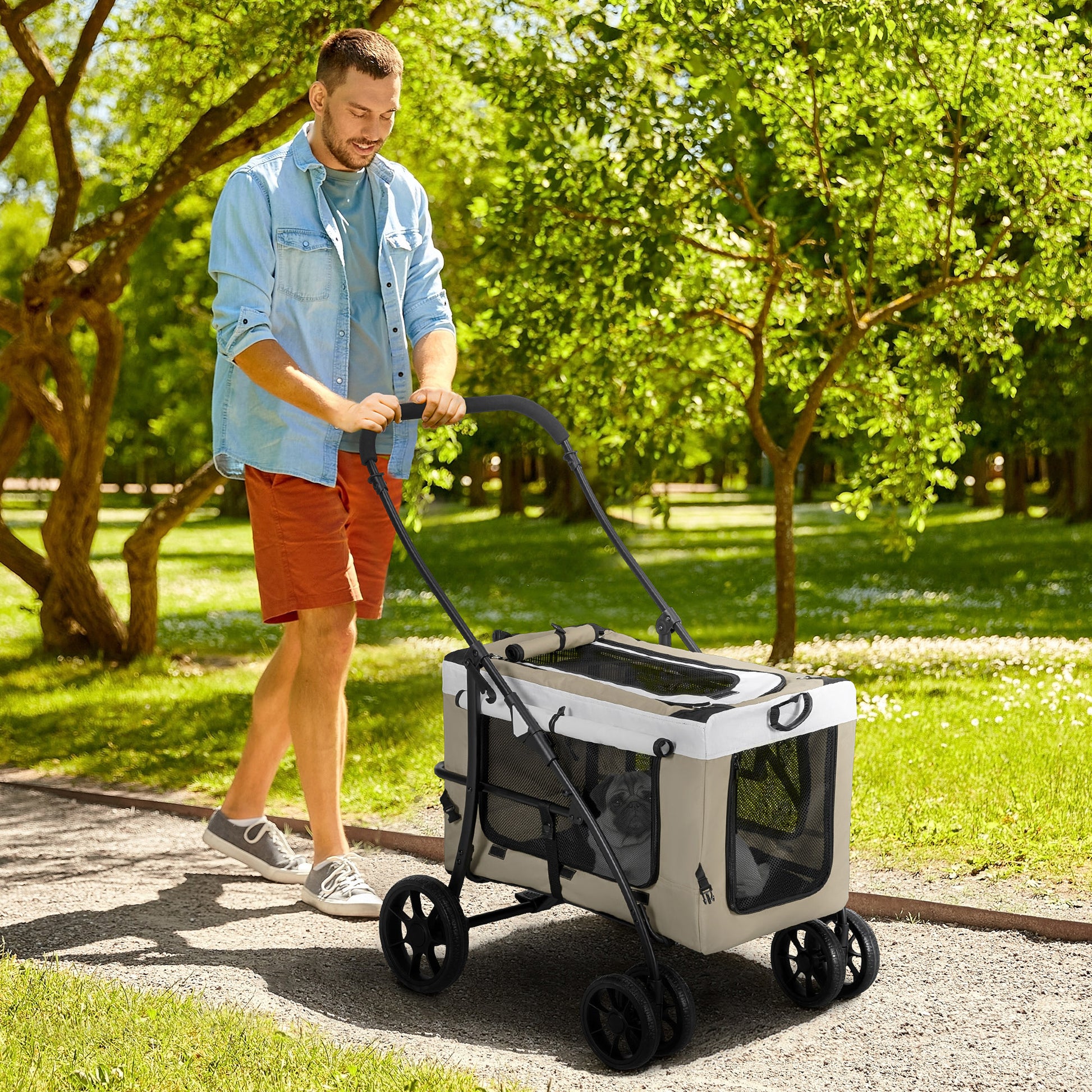 Pawhut Carrito Para Perros 4 En 1_1