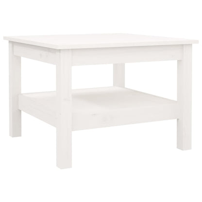 Mesa De Centro De Madera Maciza De Pino Blanco 55x55x40 Cm_0