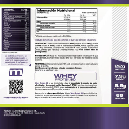 Whey Protein80 - 2 Kg - Pastel De Limón - Aumenta La Masa Muscular - Masmusculo_4