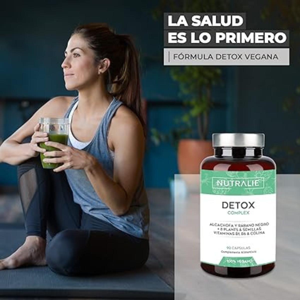 Nutralie Detox complex con vitaminas B1 + B6 y colina 90 capsulas