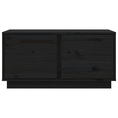 Mesa De Centro Madera Maciza De Pino Negro 80x50x40 Cm_4