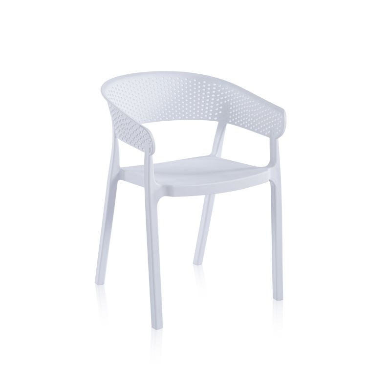 Pack 4 Sillas De Exterior Diza Polipropileno, Blanco, 54 X 73,5 X 50,5_2