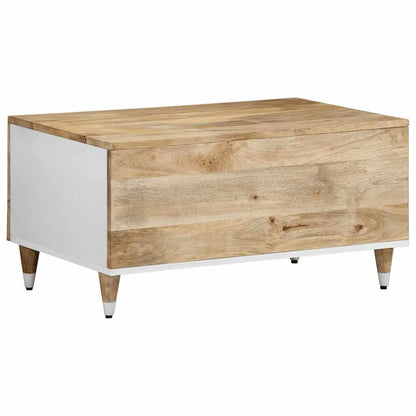 Mesa De Centro De Madera Maciza De Mango 80x50x40 Cm_3