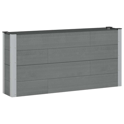 Arriate Elevado Gris 150 X 30 X 72 Cm Wpc Y Aluminio_0