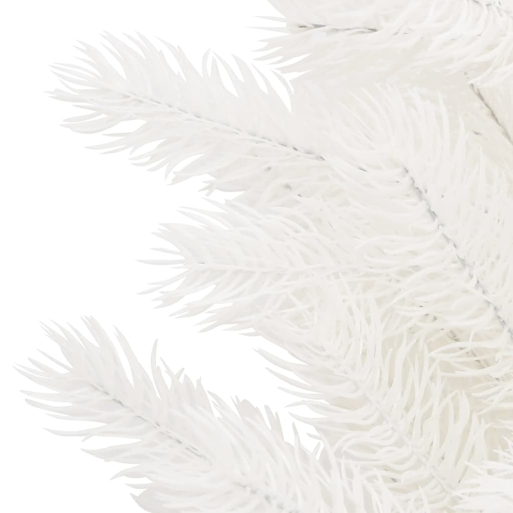 Vidaxl Árbol Artificial De Navidad Con Hojas Realistas Blanco 65 Cm_1