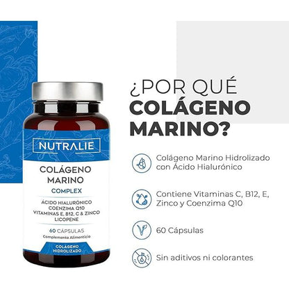 Pack 2x Nutralie Colágeno Marino Complex Ácido Hialurónico Piel 60 Cápsulas