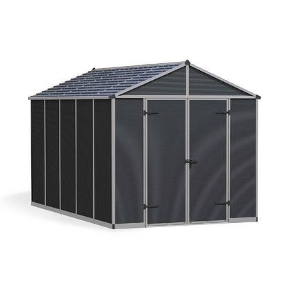 Cobertizo de jardín Rubicon 237x337 cm gris oscuro Canopia