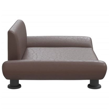Cama Para Perros De Cuero Sintético Marrón 70x45x28 Cm / Vetonek_5