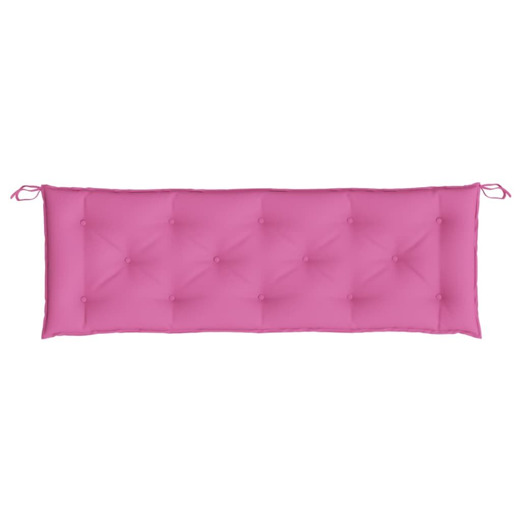 Vidaxl Cojín De Banco De Jardín Tela Oxford Rosa 150x50x7 Cm_3