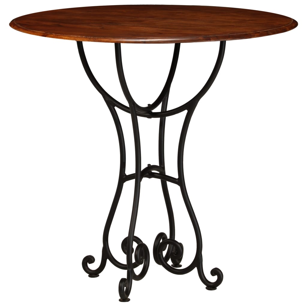 Mesa De Comedor Madera Maciza De Acacia Acabado Miel 80x76 Cm_1