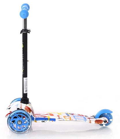 Patinete Infantil Con Luces En Las Ruedas Mini Blue Tracery_2